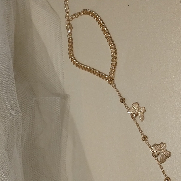Gold Butterfly Mitten/Slave Bracelet/Ring! - Picture 7 of 7